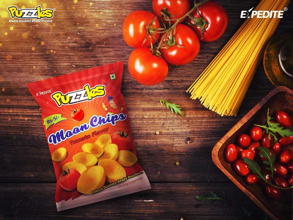 Fryums Puzzles Tomato Flavour Moon Chips