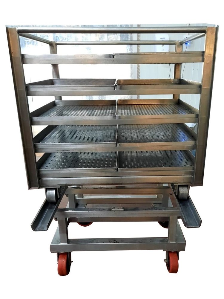 Stainless Steel Bakery Trolley, For Industrial, Load Capacity: 250kg