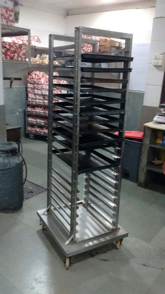 Stainless Steel Aditya steel works Bakery Oven Trolley