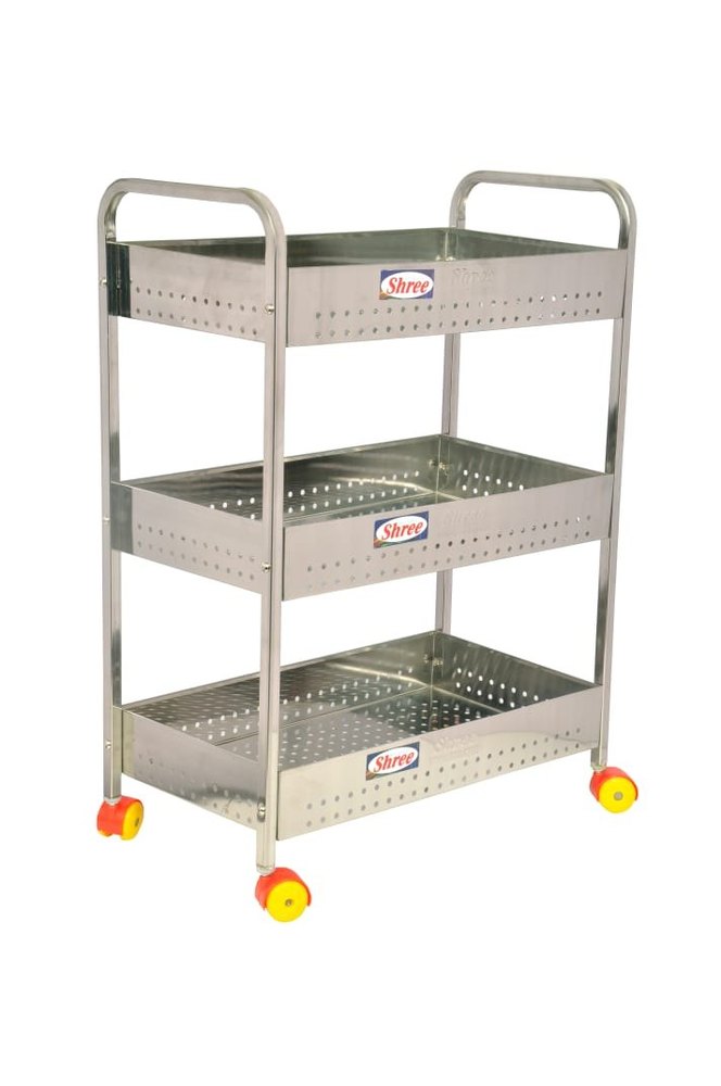 SS304 1.5 Feet Deluxe Fruit Trolley