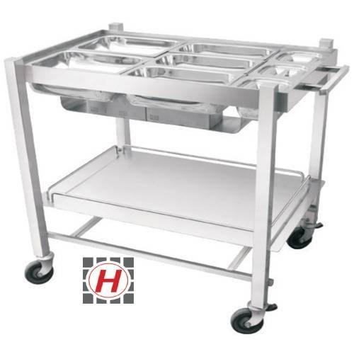 Hariom Stainless Steel Serving Trolley