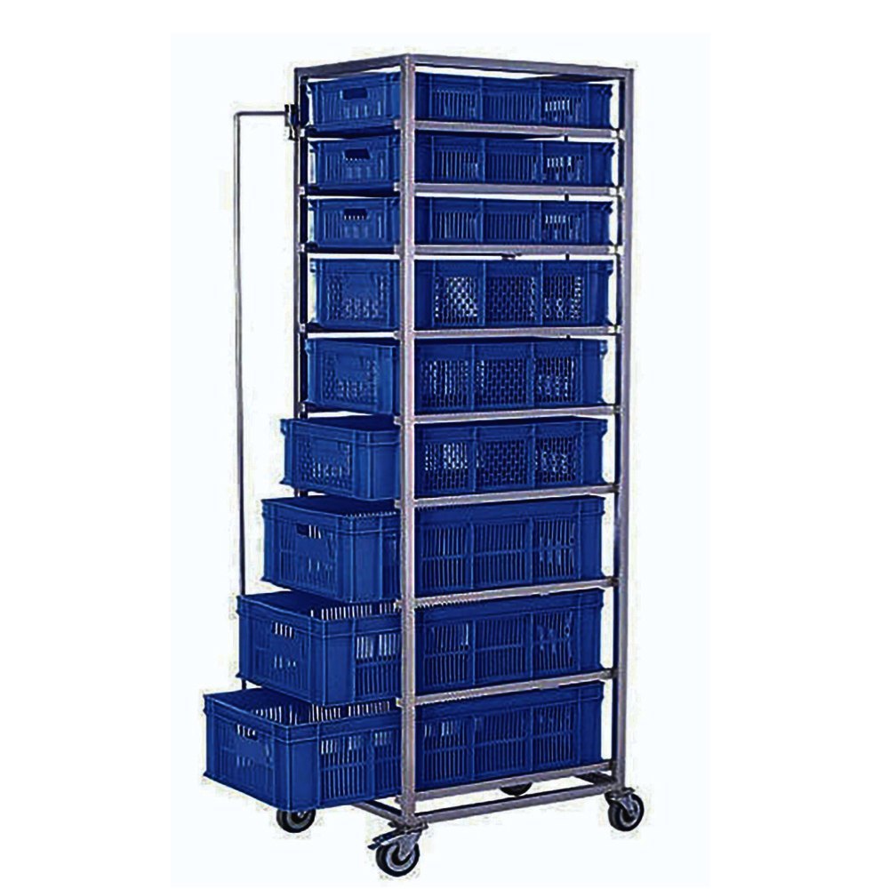 Drawer Silver Stainless Steel Vegetable Rack Trolley, Load Capacity: 100kg, Size/Dimension: 7x1x1feet (hxlxw)