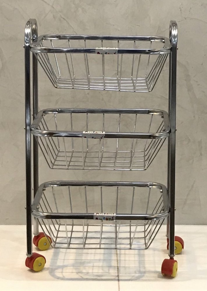 anjani Stainless Steel Fruit & Vegetable Trolley