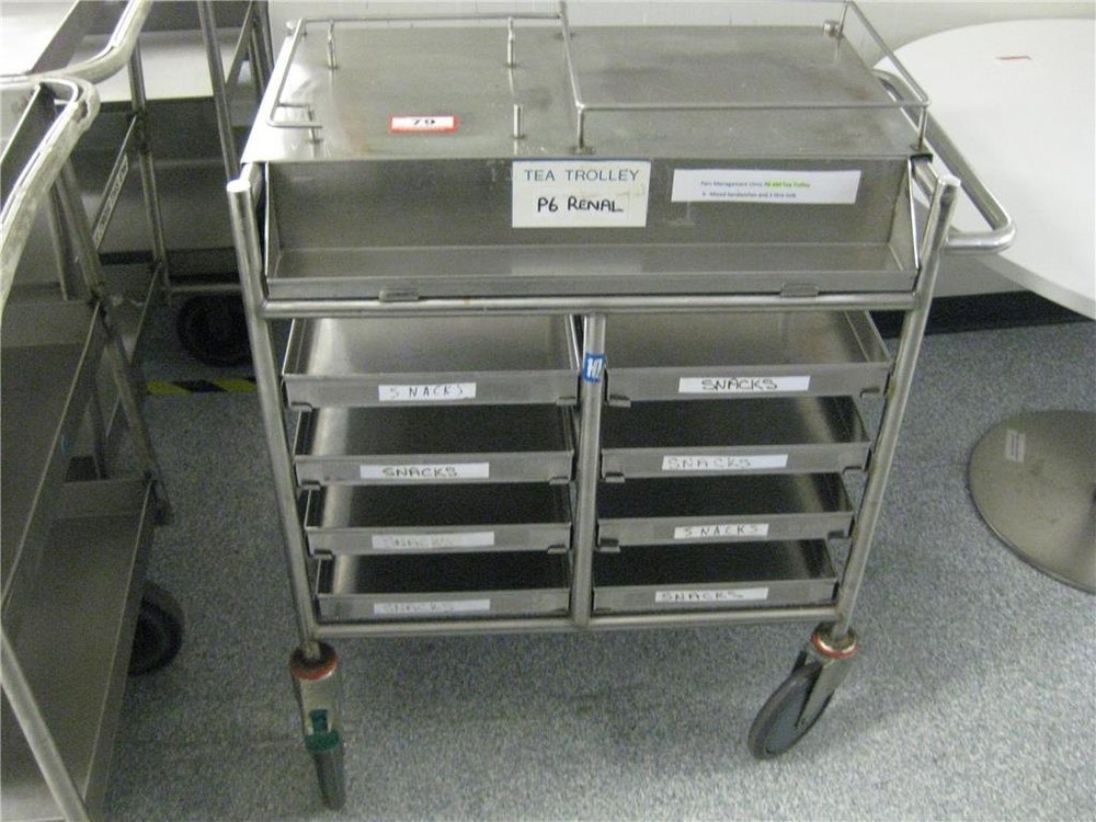 Kookmate Silver Tea Snacks Service Trolley, Load Capacity: 50 - 100 Kg