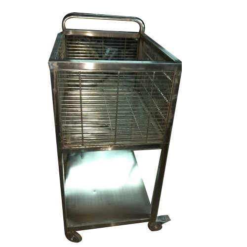 Stainless Steel Four-Wheel Utility Net Trolley