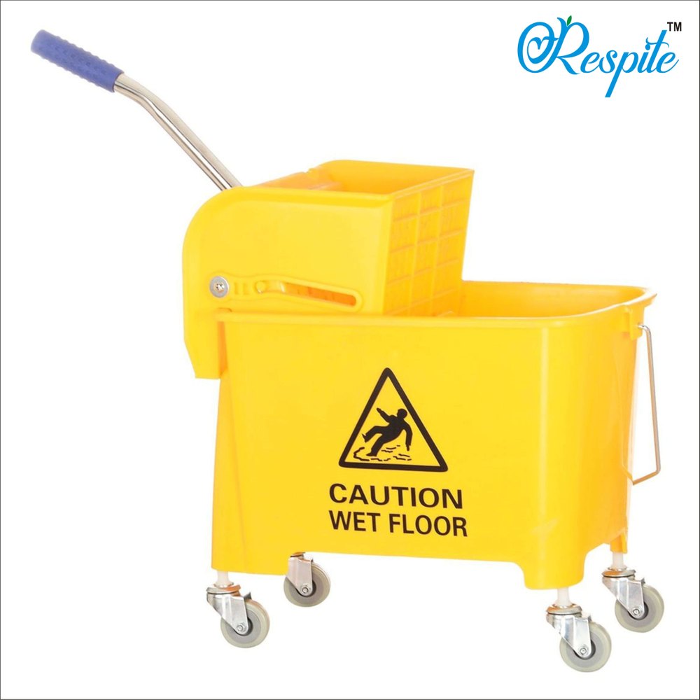 Respite Plastic Mop Wringer Trolley 20 Ltr