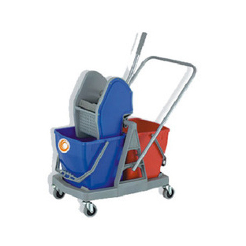 Saakar Plastic Blue Mop Wringer Trolley, For Industries, Bucket Capacity: 20 Litre
