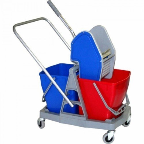 UTS Rectangular Double Bucket Wringer Trolley, 808