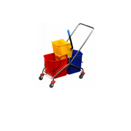 ngm Plastic Metal Frame Double Mop Wringer Trolley, For Hospitals, Cart Size: 40 Ltr