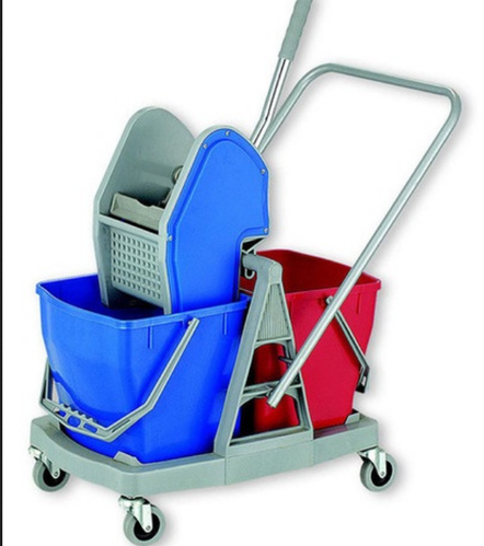 Plastic Wringer Bucket Trolley/mop trolley, Model Name/Number: WB002, Cart Size: 40L