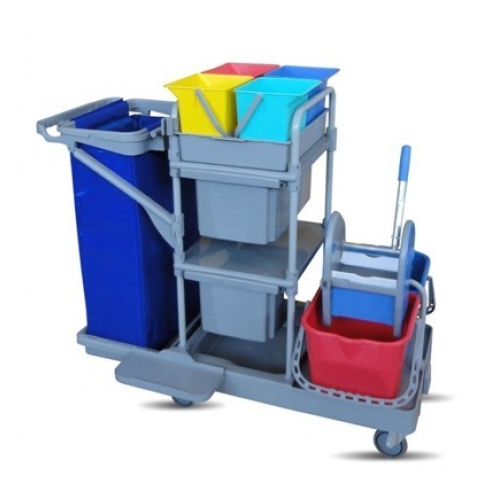 Lokpal Industries Plastic Winger Trolley for Hotels, Bucket Capacity: 20 L