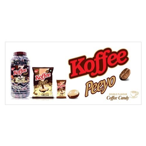Coffee Round Koffee Peeyo Flavored Candy, Packaging Type: Plastic Jar and Packet