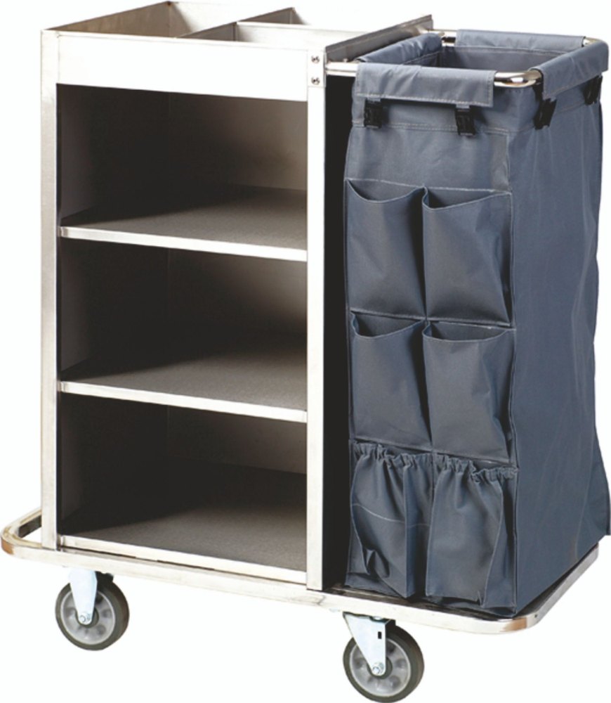 DOLPHY Mild Steel Hotel Housekeeping Cart, Model Name/Number: DLTY0006, Cart Size: 930 X 450 X 1090 MM