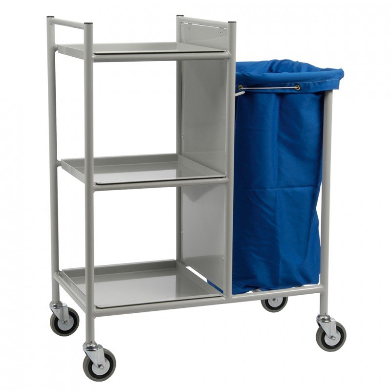 Mild Steel White Linen Change Trolley, For Hospital, Model Name/Number: Bsi 9156