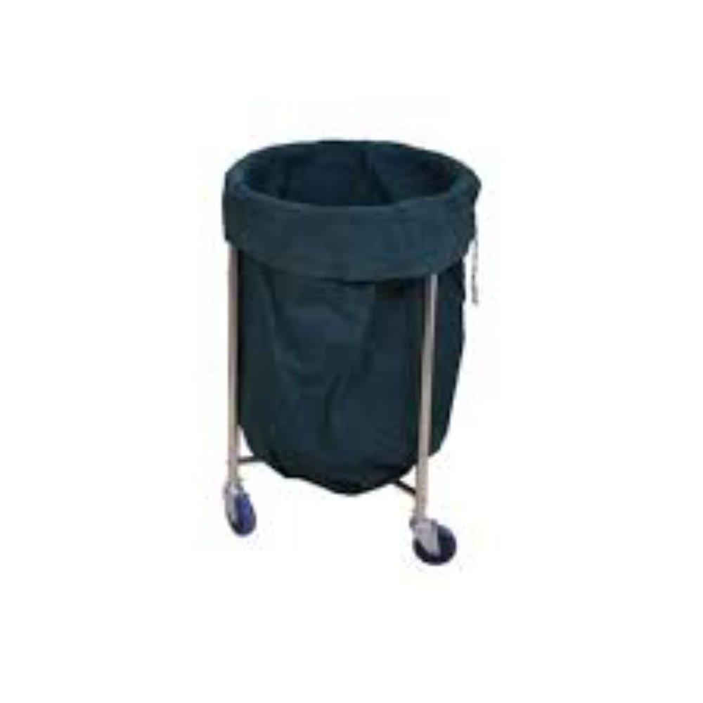 Safexi White Soiled Linen Trolley With Canvas Bag, Model Name/Number: SFI710, Size: 910 H X 510 D Mm