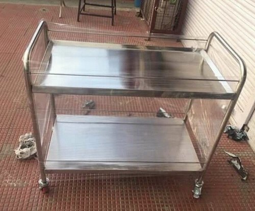Megascope Stainless Steel Service Trolley, For Hospital