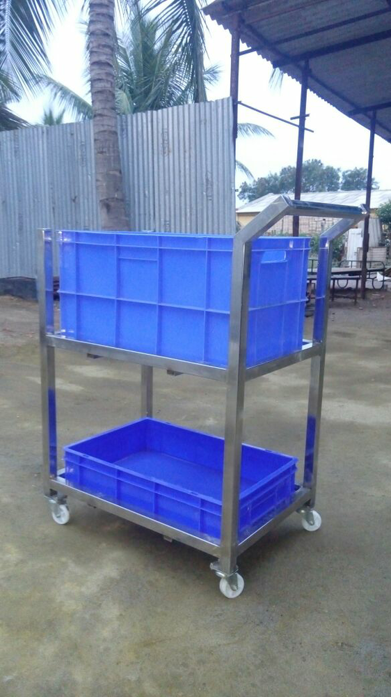 LAKSHMI STEELS Stainless Steel Hotel Service Trolleys