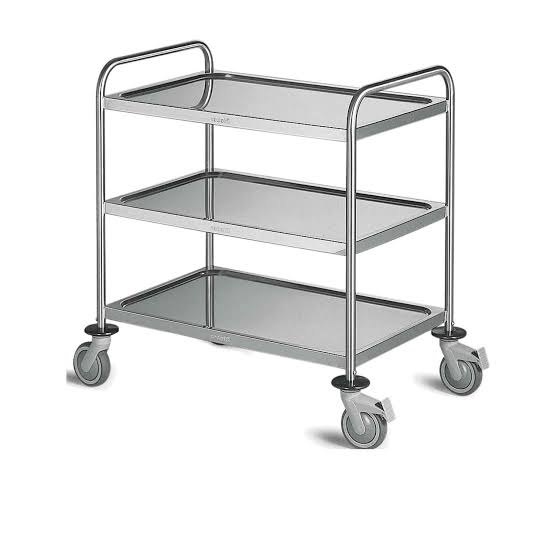 Satyam Impex Stainless Steel Room Service Trolley, For Hospitals