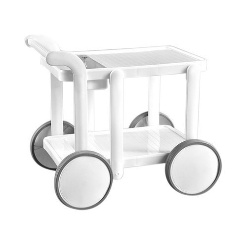 Plastic White Italica Room Service Trolley, Cart Size: 747d X 485w X 715h
