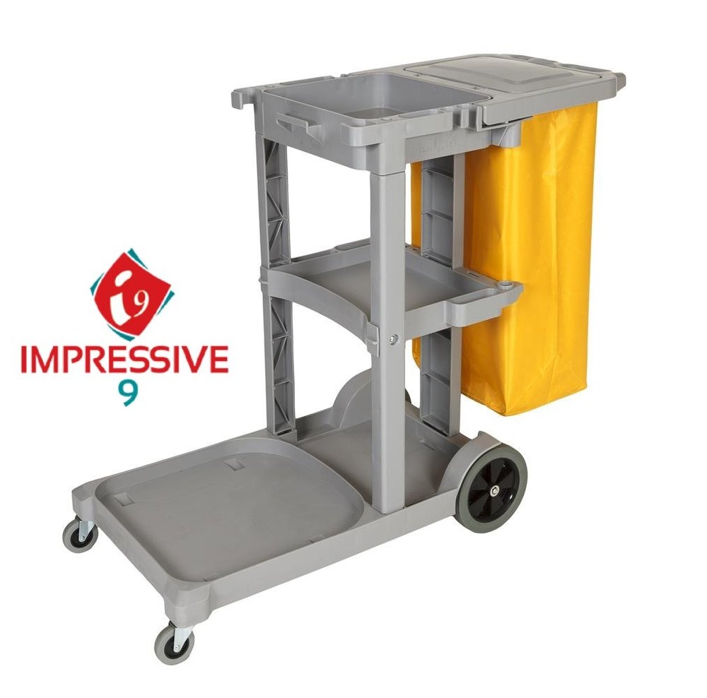 Impressive 9 Housekeeping Cart, Model Name/Number: C-104, Bucket Capacity: 20 Ltrs