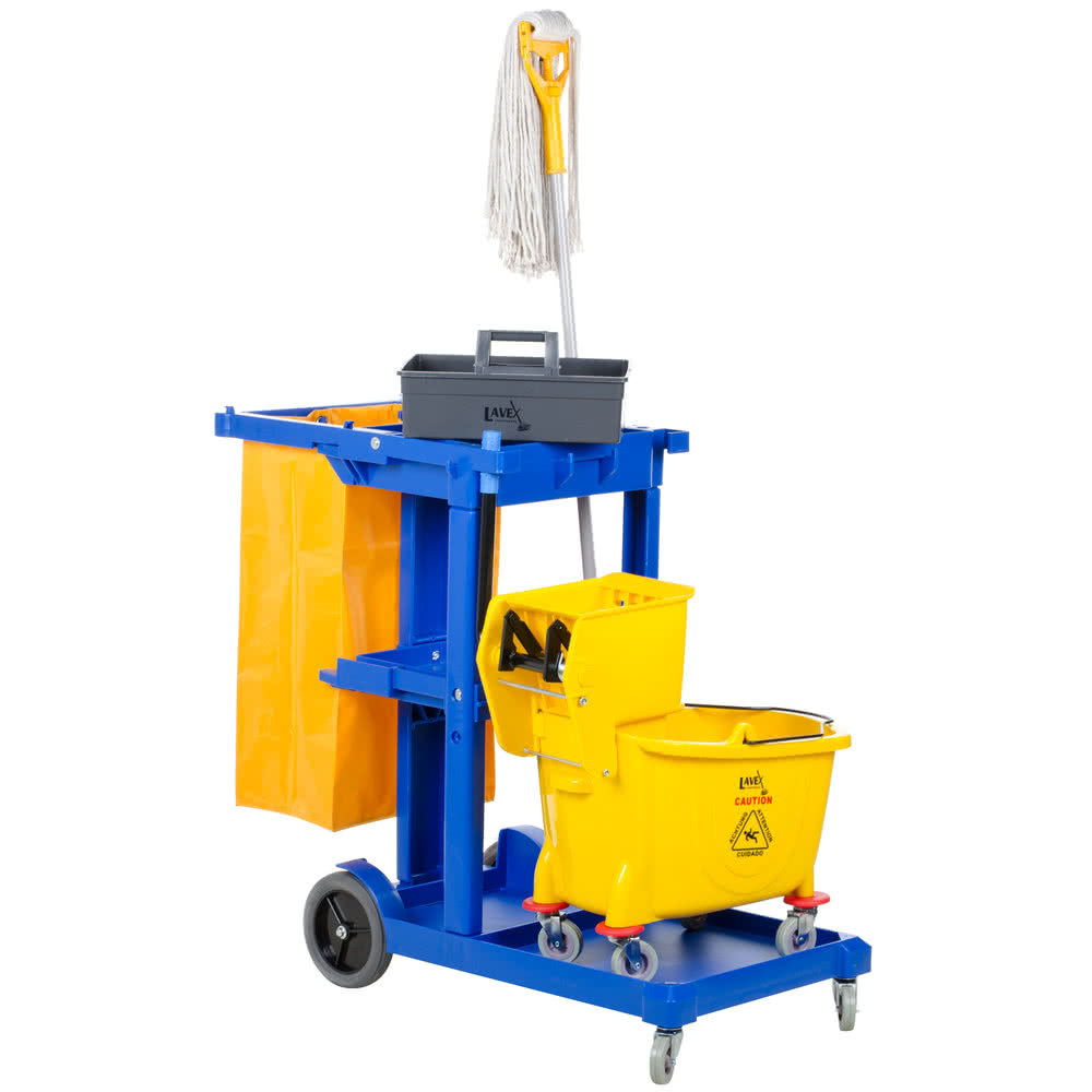 Hygiene Star Yellow Janitor Housekeeping Trolley, Bucket Capacity: 20 Liters, Model Name/Number: Jtc-002
