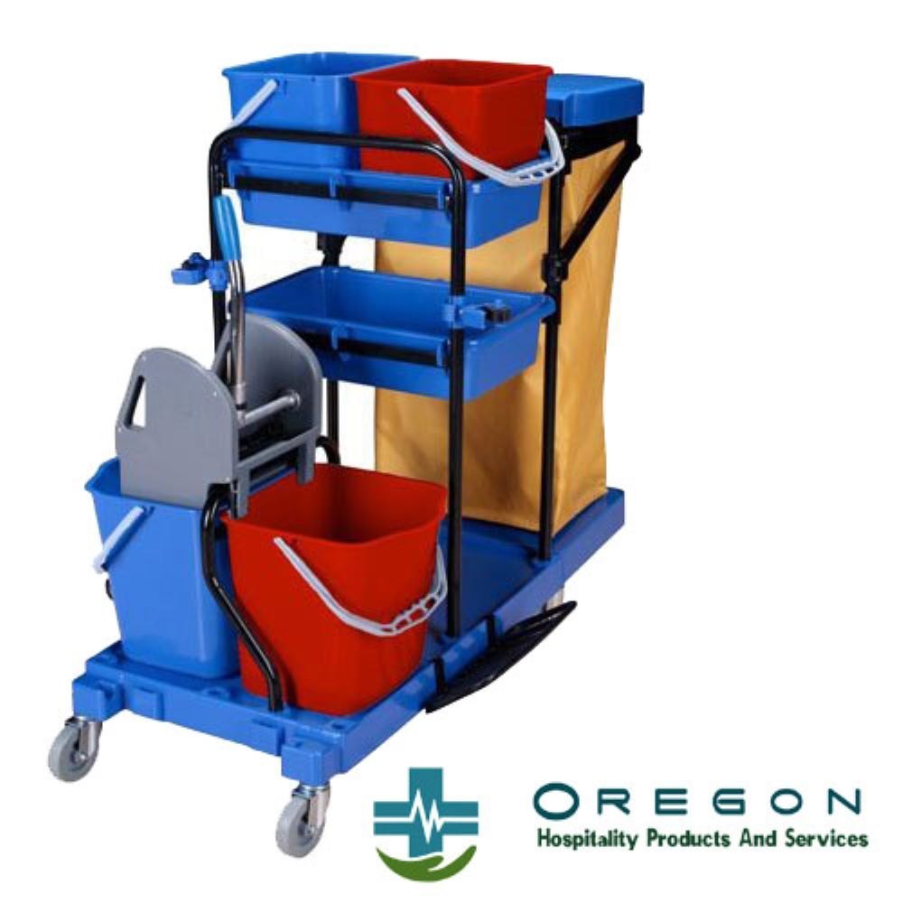 Oregon polyproplyene Multifunctional Janitor Cart, For Hospitals