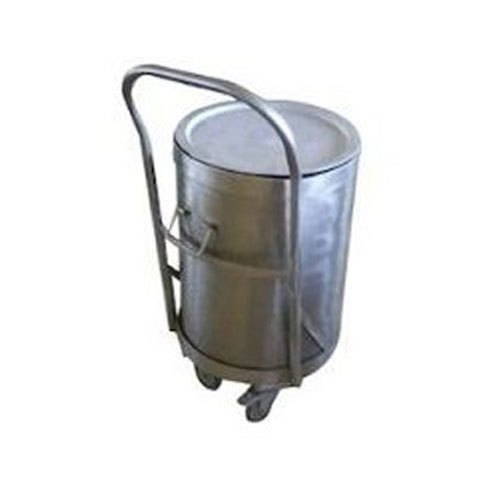 Silver Stainless Steel Garbage Trolley, Capacity: 11-15 Liters, for Hospitals