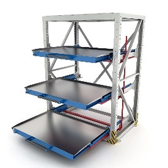 Mechler Engineering Mild Steel Retractable Rack, For Garage, Size: 1070w X 700d X 1600h Mm