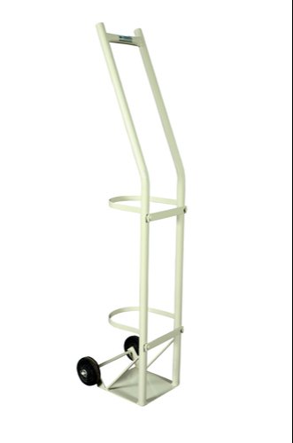 White Oxygen Cylinder Trolley ( Push Type ), For Hospital
