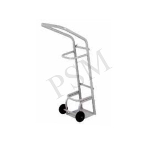 White Oxygen Cylinder Trolley
