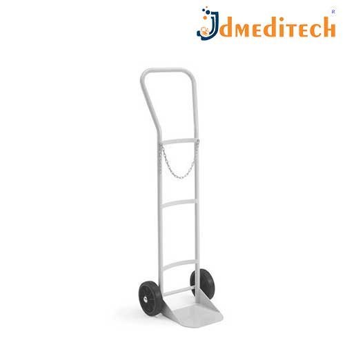 JDMeditech white Oxygen Cylinder Trolley, For Hospital