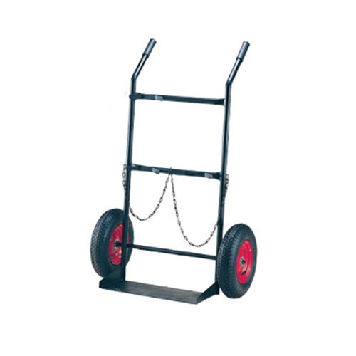 Mansi Black Double Gas Cylinder Trolley, Model Name/Number: Mmhe