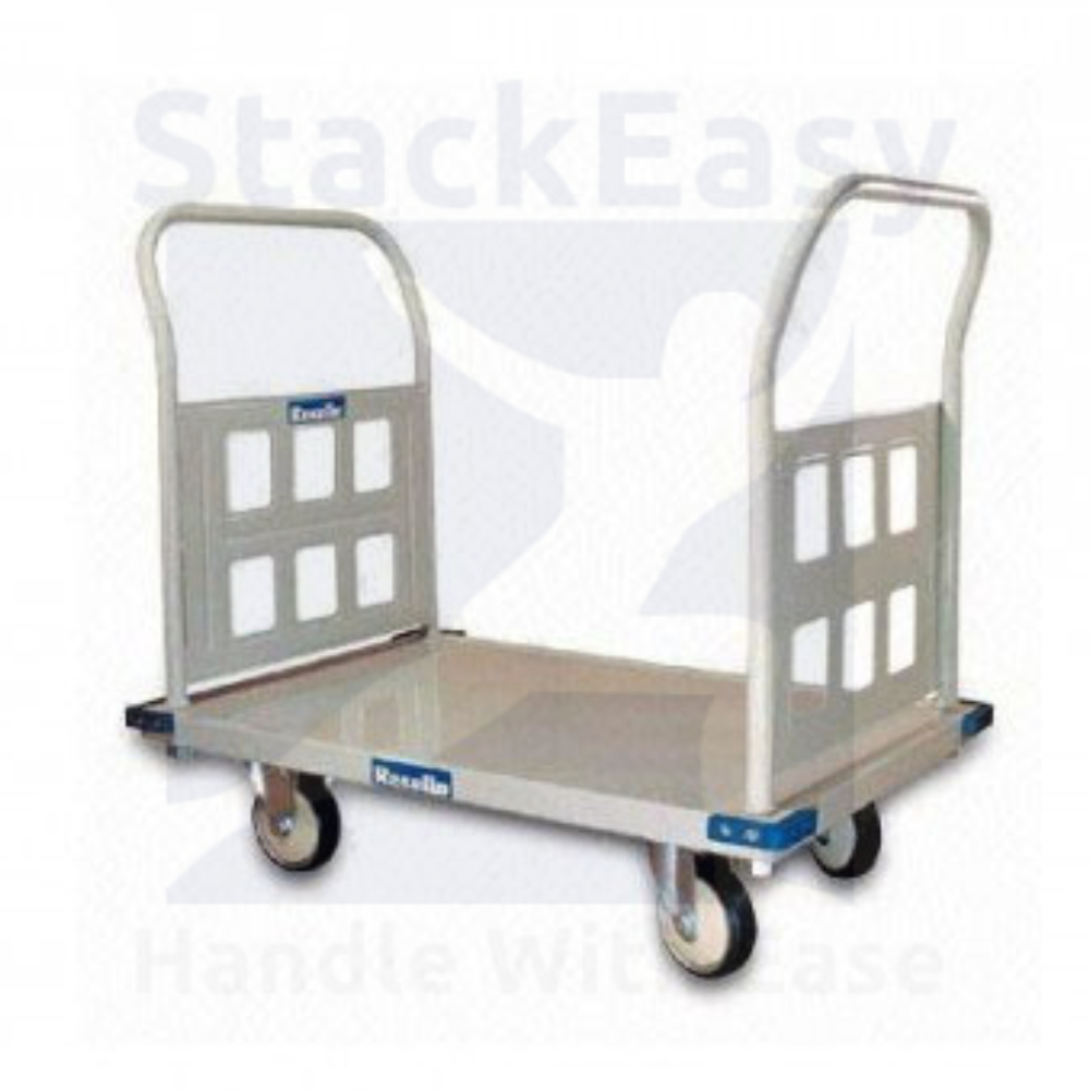 Mild Steel Four-Wheel StackEasy Platform Trolley, Load Capacity: 350Kgs, Model Name/Number: PLAT/S/9060/TRLY