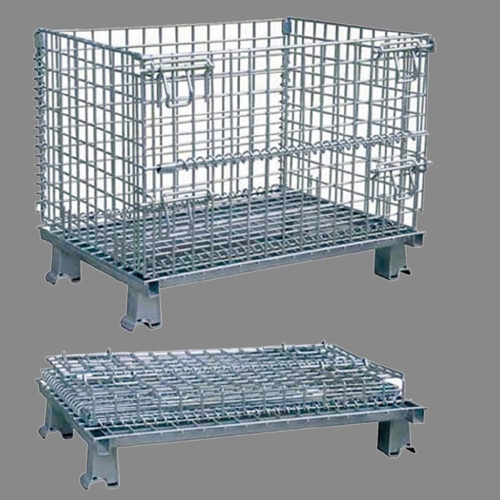 Zinc Plating Silver Wire Mesh Cage Bins, For Kitchen