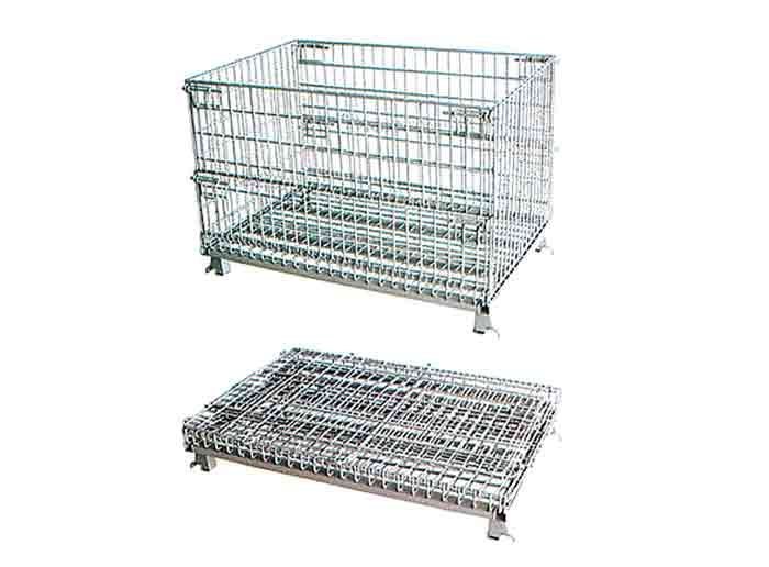 Gargi Grey Foldable Wire Mesh Container, For Industrial