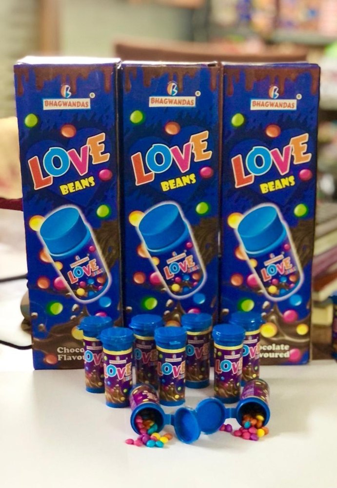 BHAGWANDAS Chocolate Love Beans Dabbi, Box, Quantity Per Pack: Per Pkt 30 Pcs