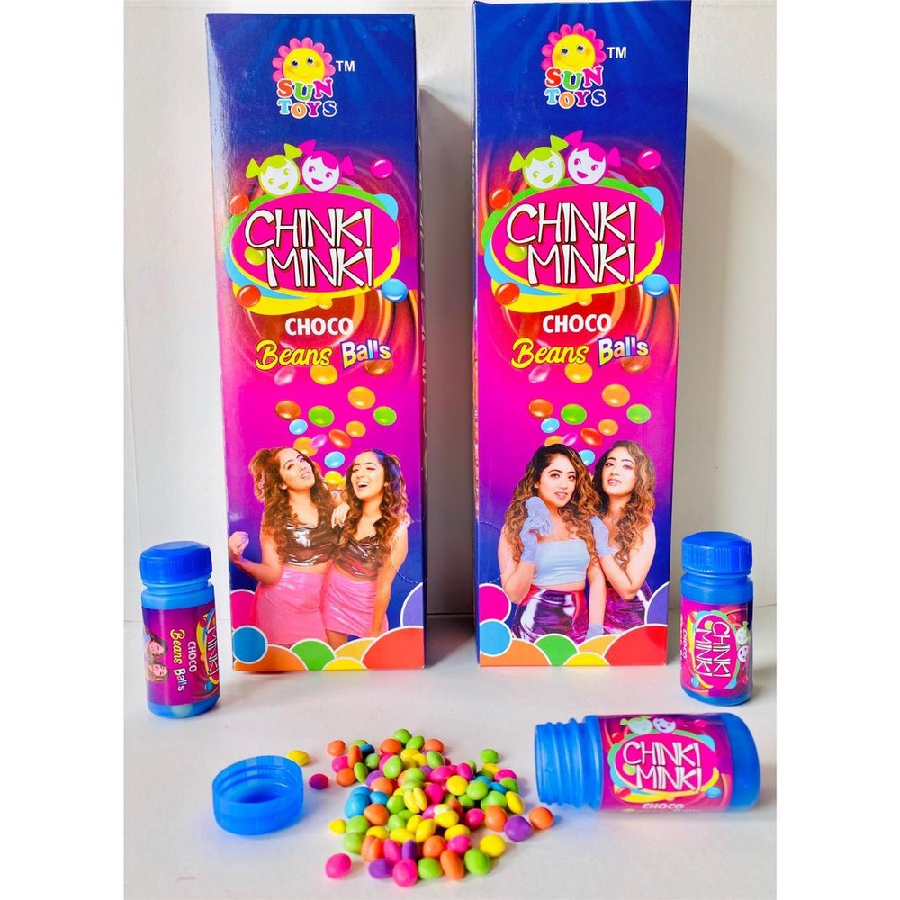 Sun Toys Round Chinki Minki Choco Gems Bottle, Box