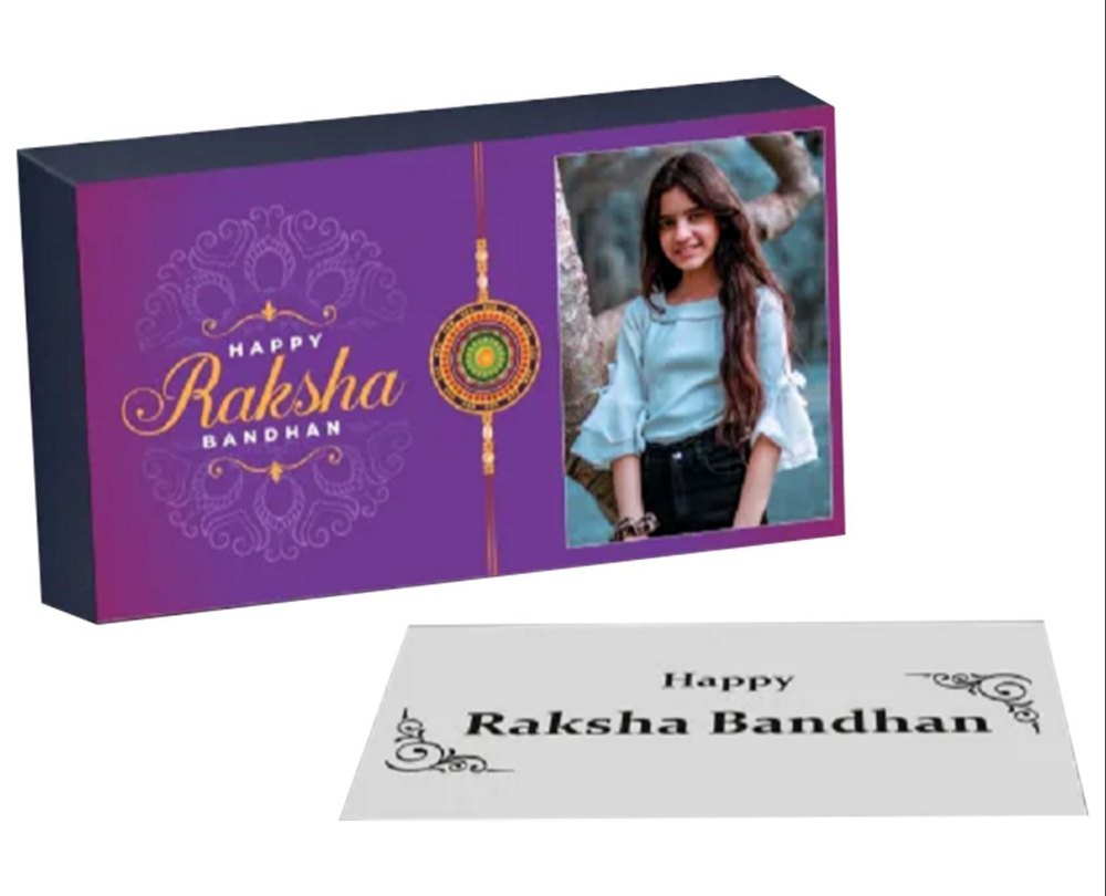 Dark Brown Cubes Personalized Chocolate Gift Box