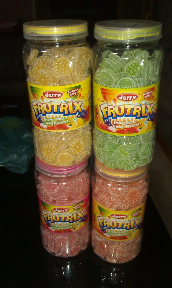 Orange Round Latest Fruit Flavour Candy, Packaging Type: Plastic Jar