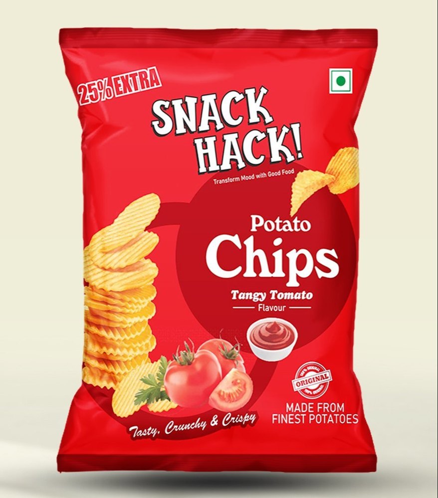 TOMATO FLAVOUR POTATO CHIPS SNACK-HACK