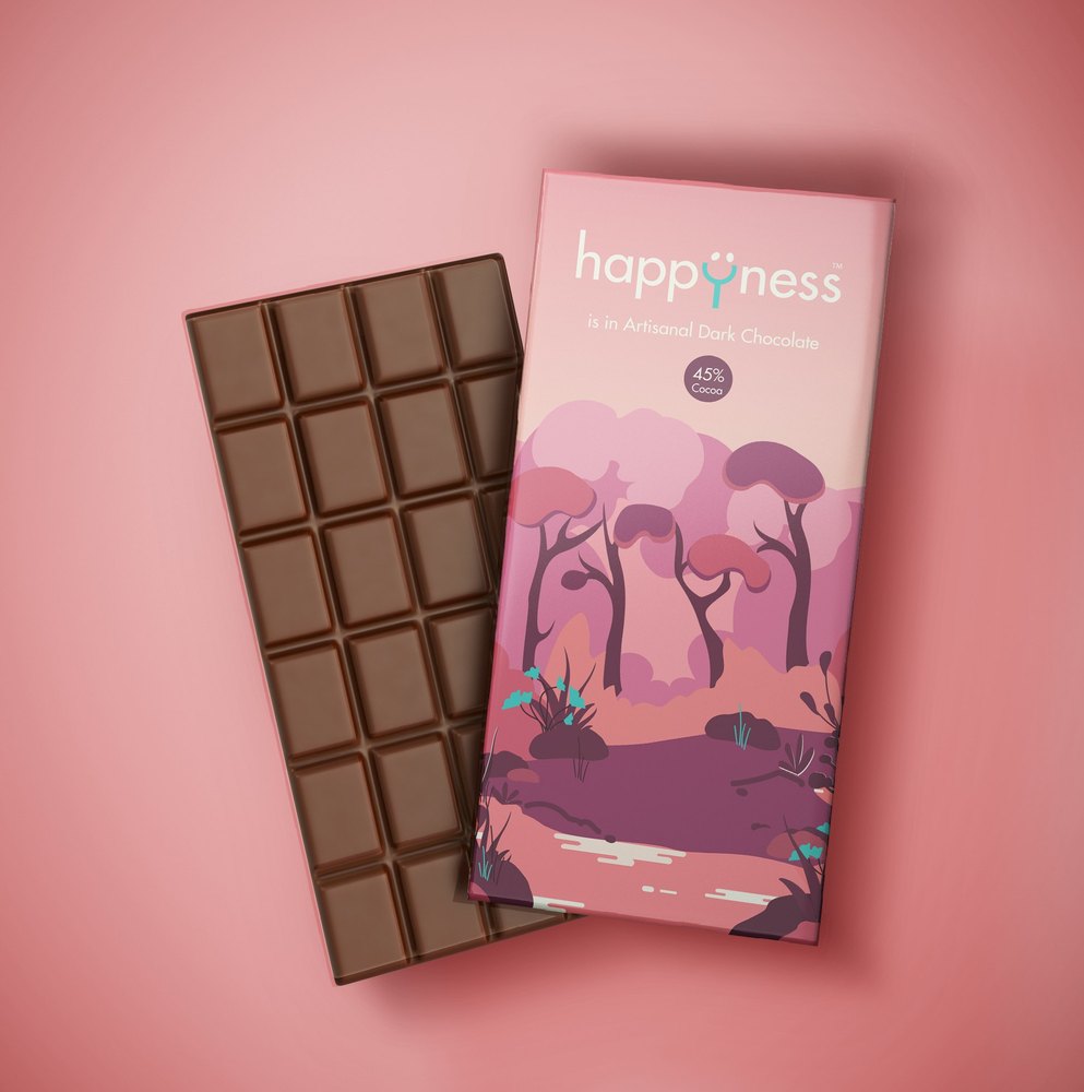 Bar Happyness Artisanal Couverture Dark Chocolate (45% Cocoa)