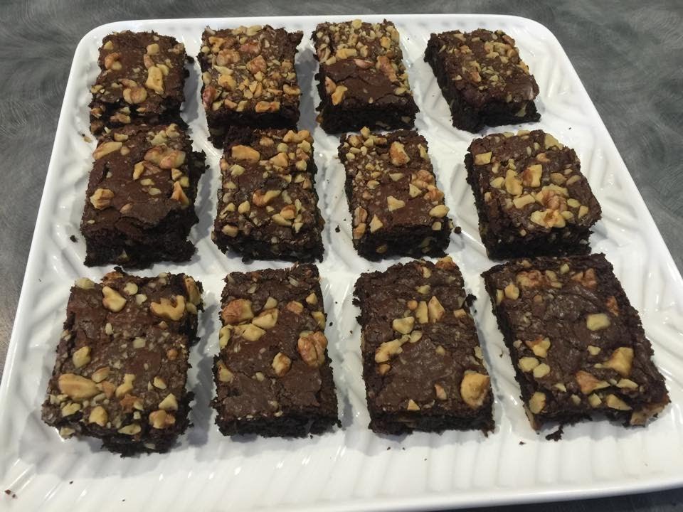 Rectangular Frozen Nutty Walnut Brownie
