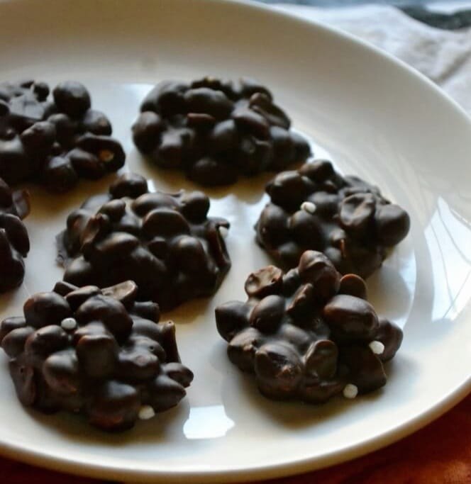home made Round Peanut Clusters