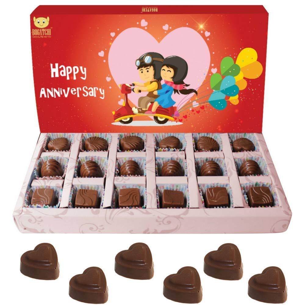 Bogatchi Happy Anniversary Gift Biker\'\'s Delight Dark Chocolates