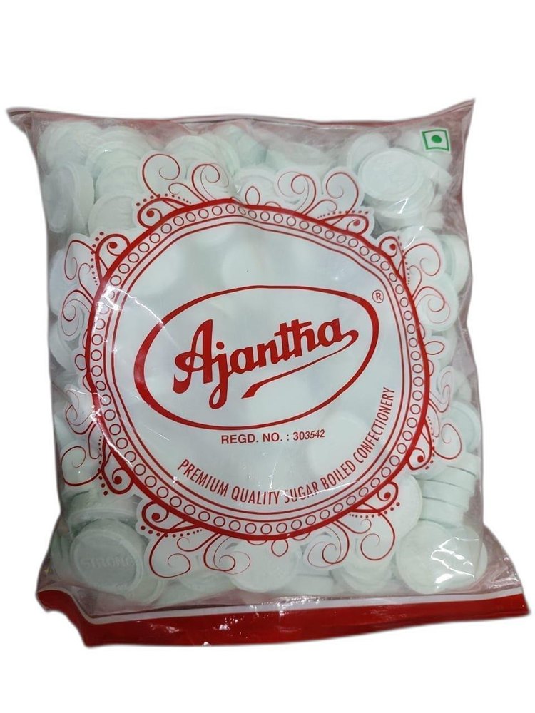 Ajantha Round White Sugar Flavoured Candy, Packaging Type: Packet, Packaging Size: 1kg