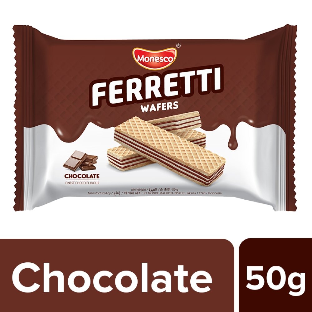 Ferreti Premium Chocolate Wafers 50g