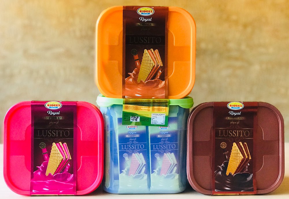 Contianer Packing Square Lussito Cream Wafer Biscuits, Packaging Type: Individual Packing