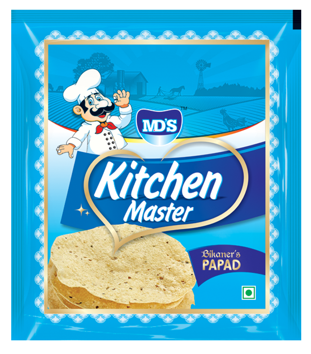 Urad, Moong Light Yellow Kitchen Master Mini Masala Papad