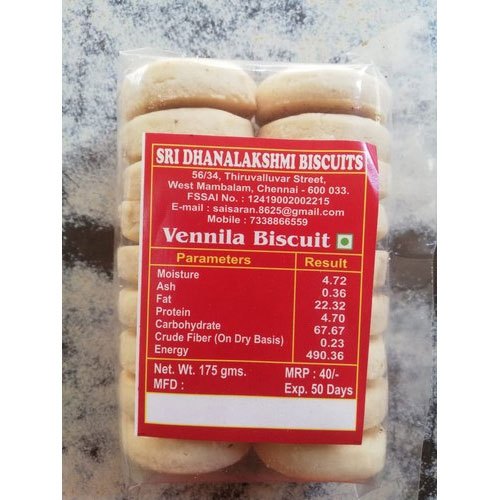 Sri Dhanalakshmi Vennila Biscuit, Packaging Type: Packet