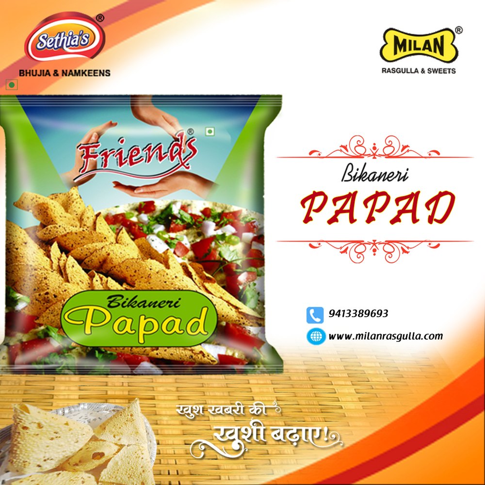 Pale yellow Salty Friends Papad